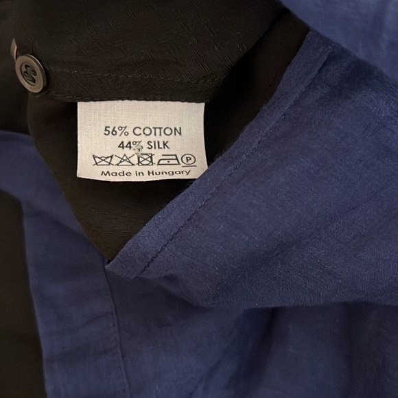 Dries Van Noten Blue and Black Long Sleeves Shirt size 36 - Picture 10 of 10